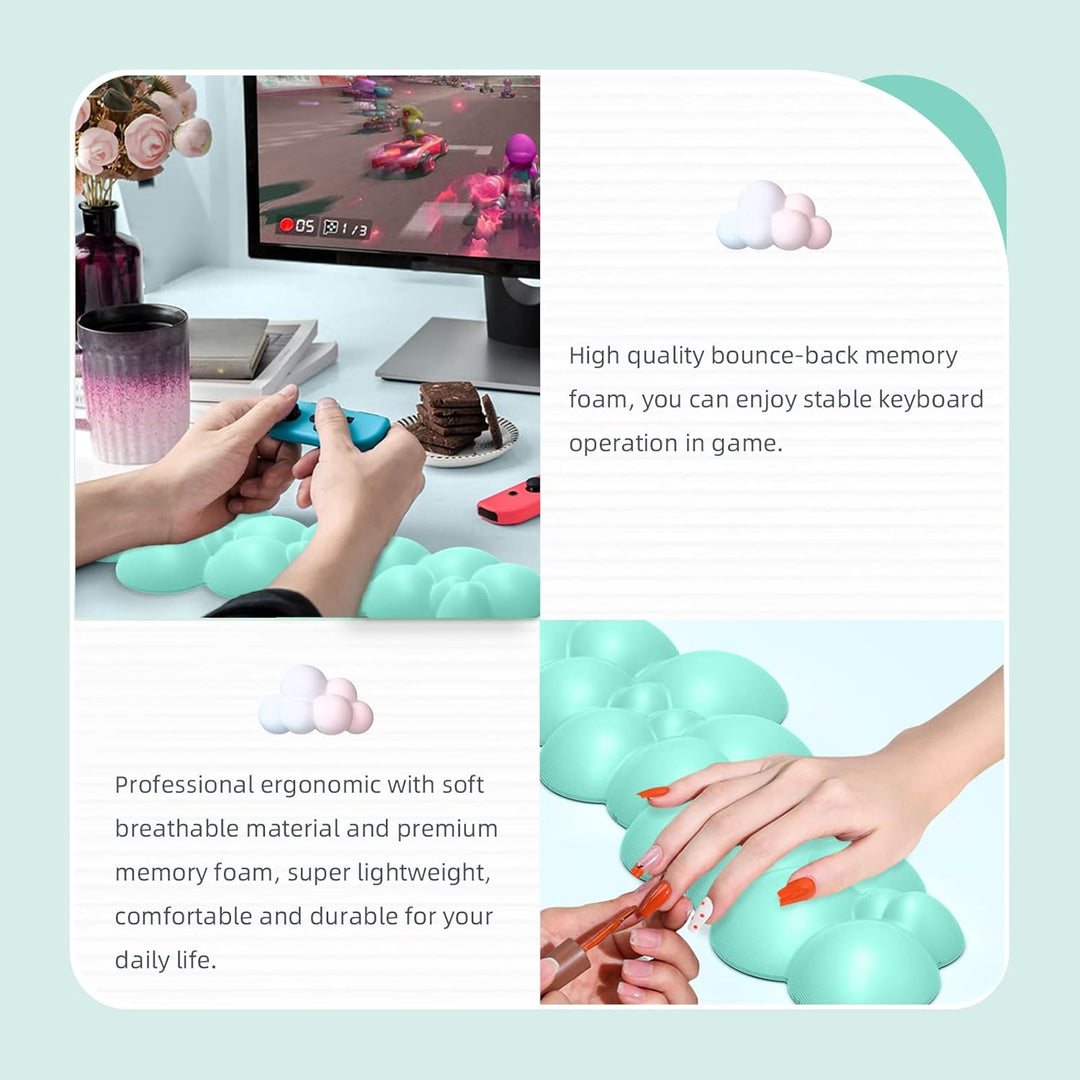 ZIYOU LANG Tastatur Wolke Handballenauflage Memory Foam Tastatur Handauflage Handauflage für Tastatu
