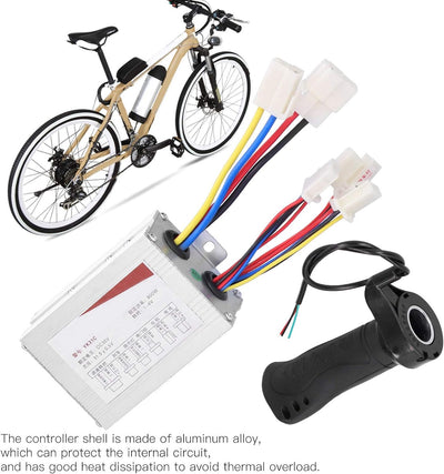 Alomejor 36V 800W Scooter Brush Controller Drosselklappengriff-Kit für Elektroroller E-Bike Fahrrad