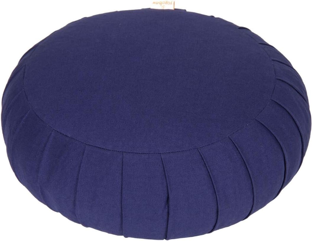 Yogabox Meditationskissen/Yogakissen Zafu Basic mit Zip dunkelblau, dunkelblau
