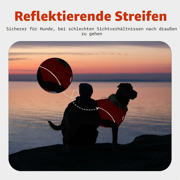 Mantel Hund Wasserdicht, Jacke Hund Winter Hundeweste Warm Winter Hunde Fleecejacke Hundemantel Wint