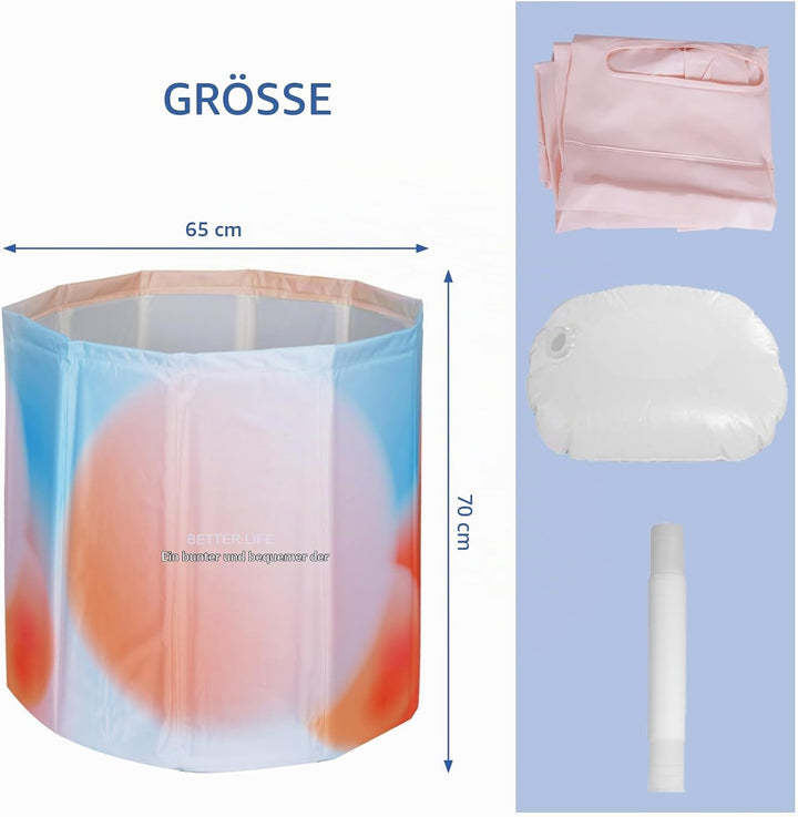 Sinbide Badewanne Faltbare Badewanne für Erwachsene Tragbare faltbare Kinderbadewanne Geeignet für S