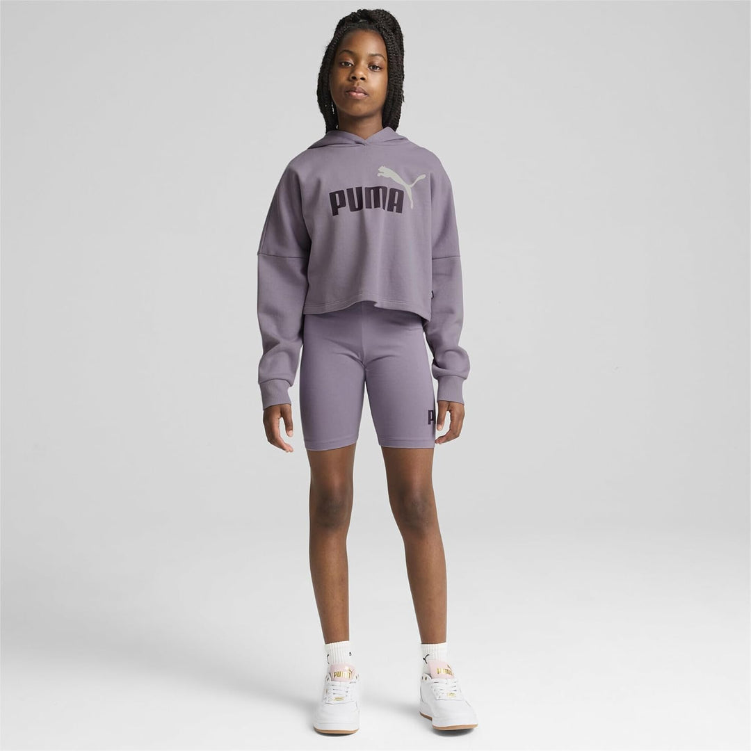 PUMA Mädchen ESS Logo Cropped Hoodie G Sweat 104 Pale Plum, 104 Pale Plum