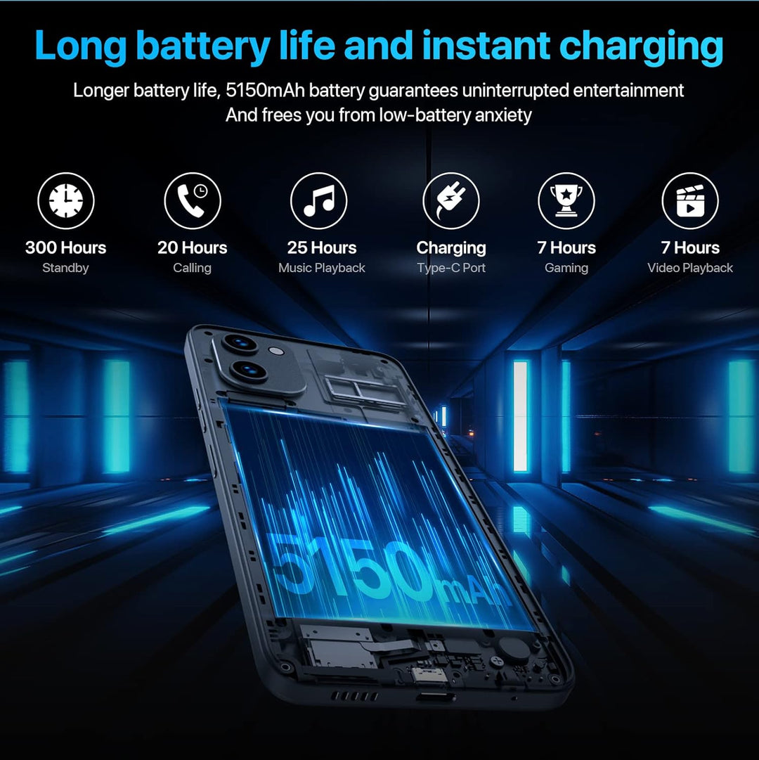 UMIDIGI G1 MAX Smartphone Ohne Vertrag Günstig,6GB + 128GB Handy Günstig,Android 12 Go Handy Ohne Ve