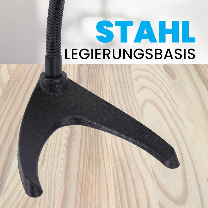 Pyle Tisch-Mikrofonständer – Universeller Mikrofonhalter mit flexiblem 20,8 cm Schwanenhals und stab