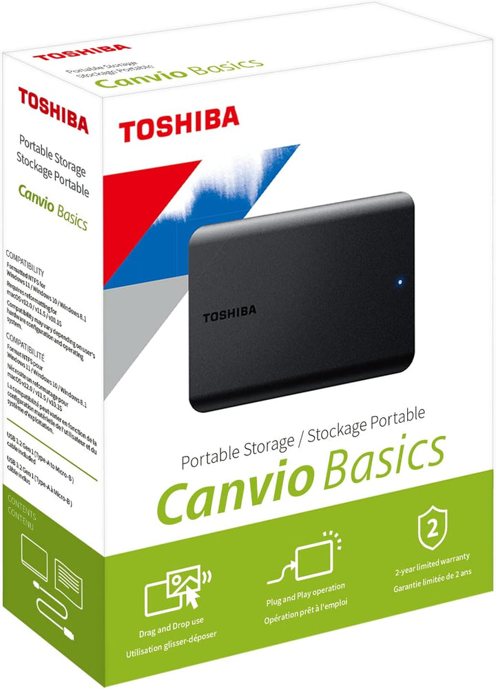Toshiba CANVIO Basics 2.5 4TB Black 4 TB, 4 TB