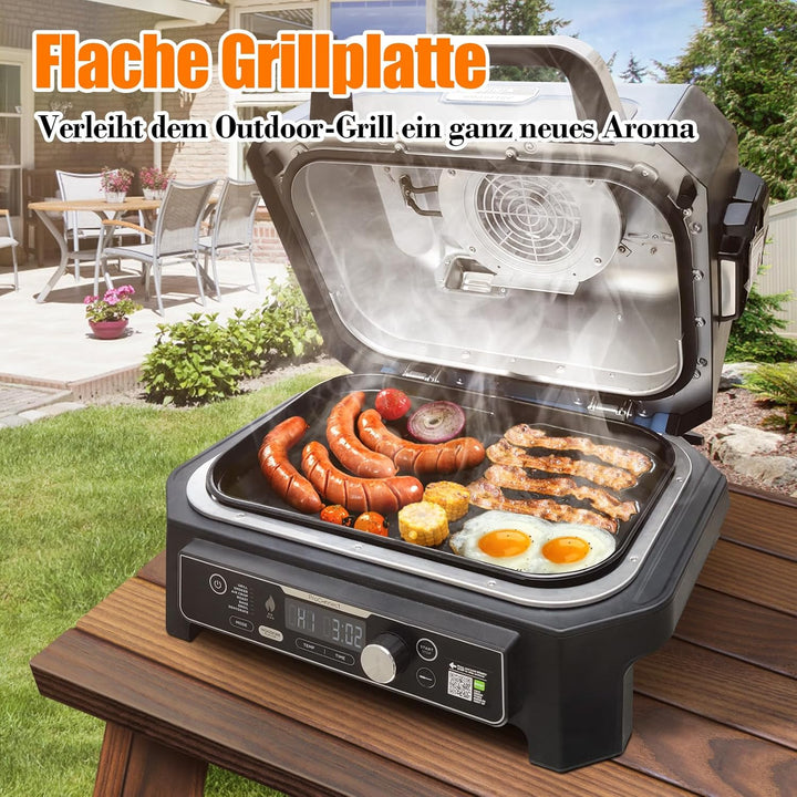 GFTIME Gusseiserne Grillplatte für Ninja Woodfire Pro XL, OG800 und OG900 Serie (OG850/OG901), Outdo