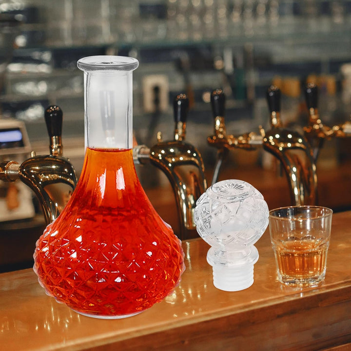 BESPORTBLE Transparente Weinkaraffe 500 ml Dickwandige Whiskyflasche aus Glas Multifunktionale Spiri