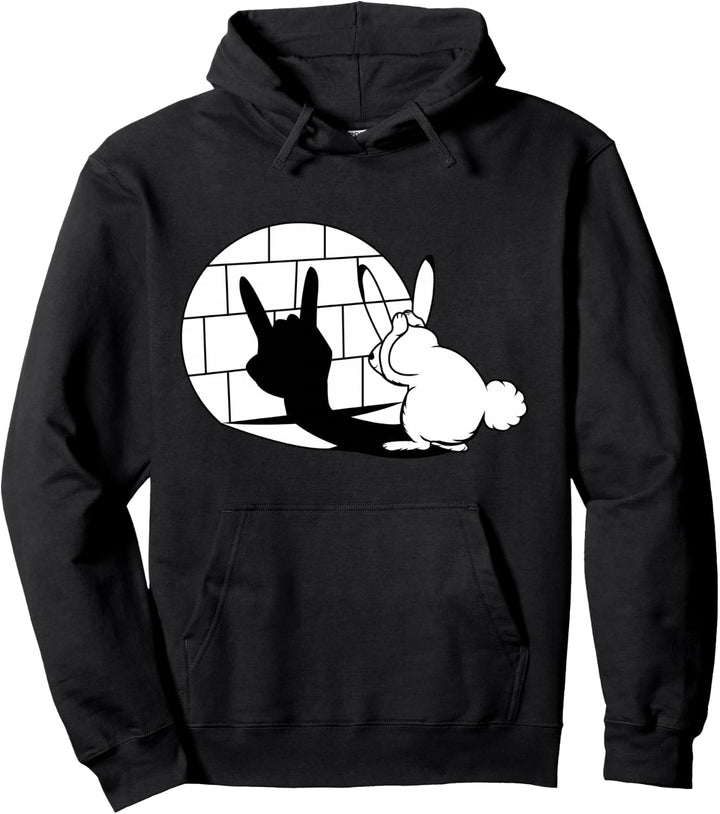 Lustiger Osterhase Heavy Metal Fan Pommesgabel Festival Pullover Hoodie