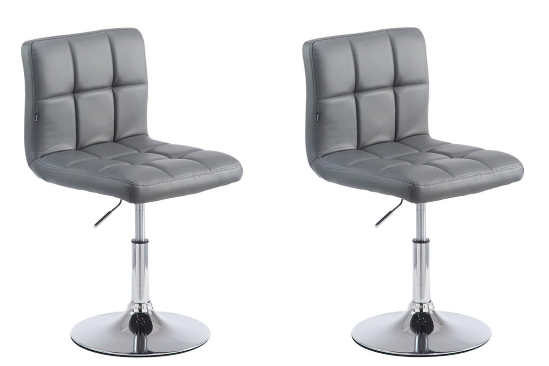 CLP 2er Set Lounger Palma V2 Mit Kunstlederbezug I 2 x Höhenverstellbarer Polsterstuhl Mit Rückenleh