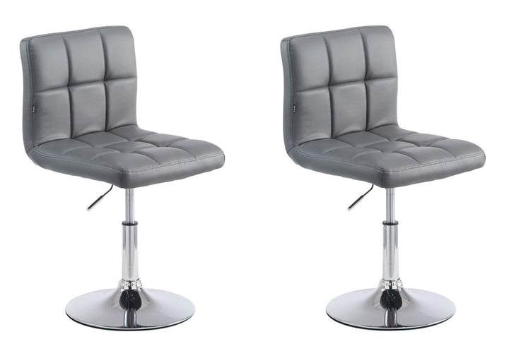 CLP 2er Set Lounger Palma V2 Mit Kunstlederbezug I 2 x Höhenverstellbarer Polsterstuhl Mit Rückenleh