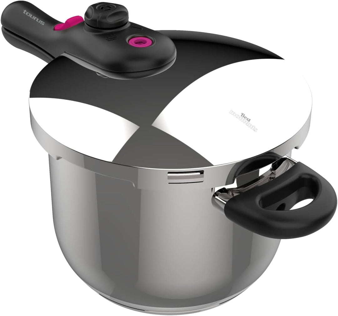Taurus Moments Rapid 6L Schnellkochtopf, 6L, dreifache Sicherheitssysteme, abnehmbares Ventil 4-fach