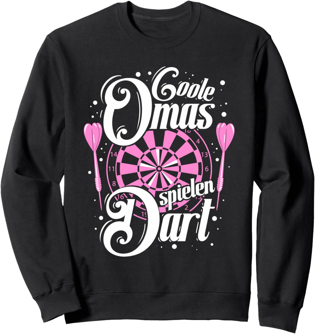 Coole Omas Spielen Dart Darts Spruch Dartspieler Dartscheibe Sweatshirt