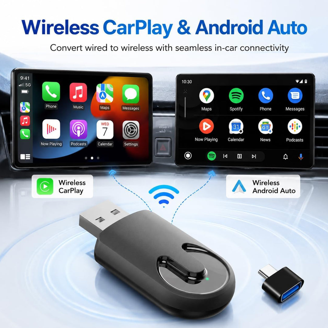 Sunweyer Plug-Play Wireless CarPlay Adapter Support Factory Wired CarPlay zu Wireless Caplay Dongle