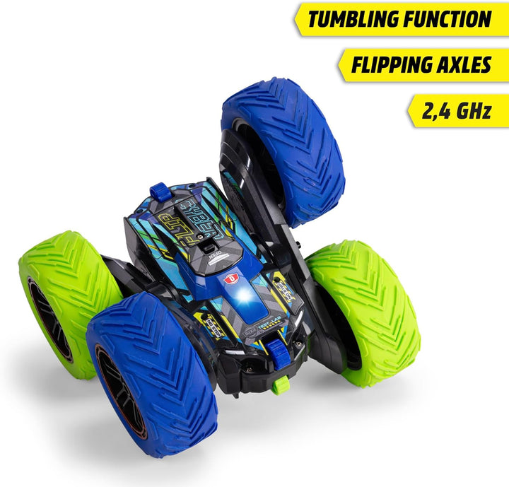Dickie Toys - RC Auto Cyber Flip (22 cm) - ferngesteuertes Auto ab 6 Jahre mit 360°-Stunts und Licht