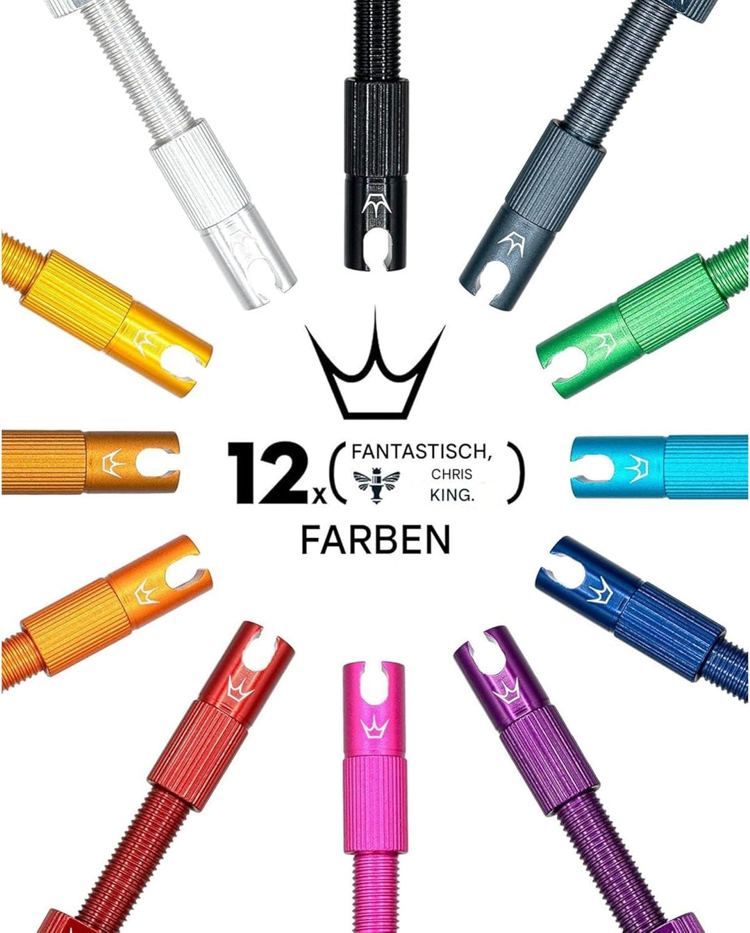 Peaty's XChris King (MK2) schlauchlose Ventile - Fahrradreifenventile 60 mm Braun, 60 mm Braun