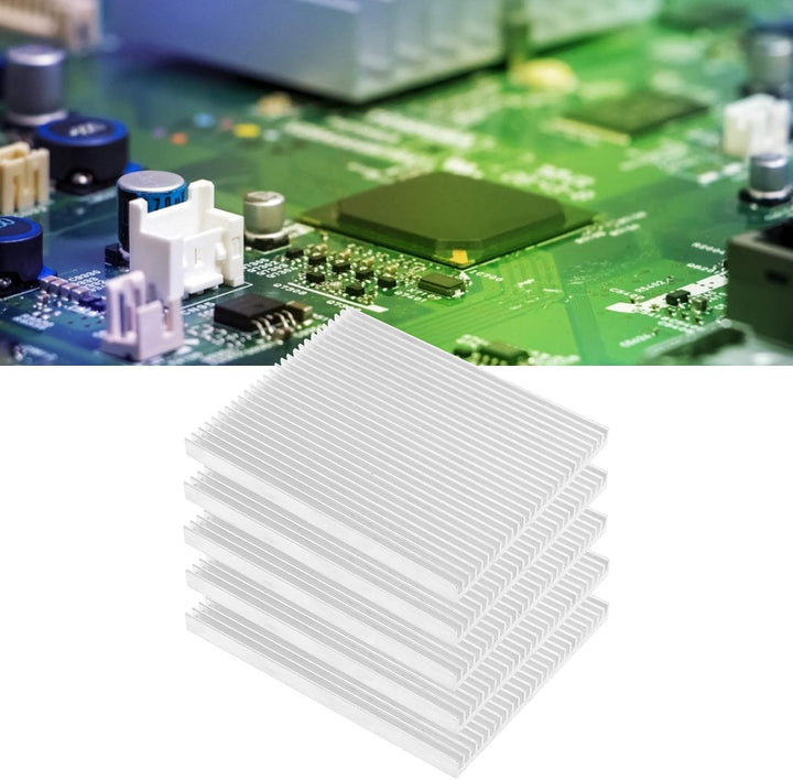 Aluminium-Kühlkörper,5 Stück Heat Sink Diffusion Cooling Fins CPU Ultradünne Heatsink Waerme für Tra