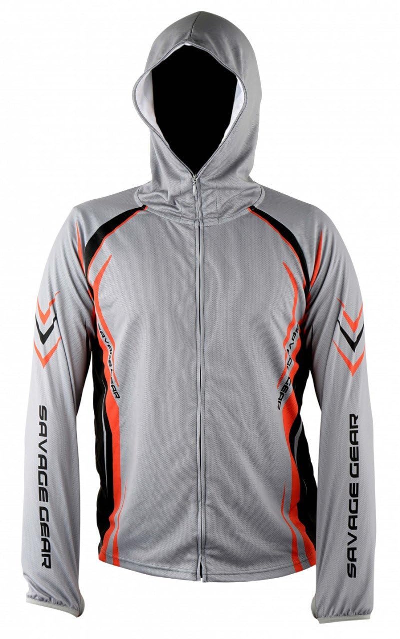 Savage Gear Weste SUNPROTECT Zip Hoodie - Gray, M