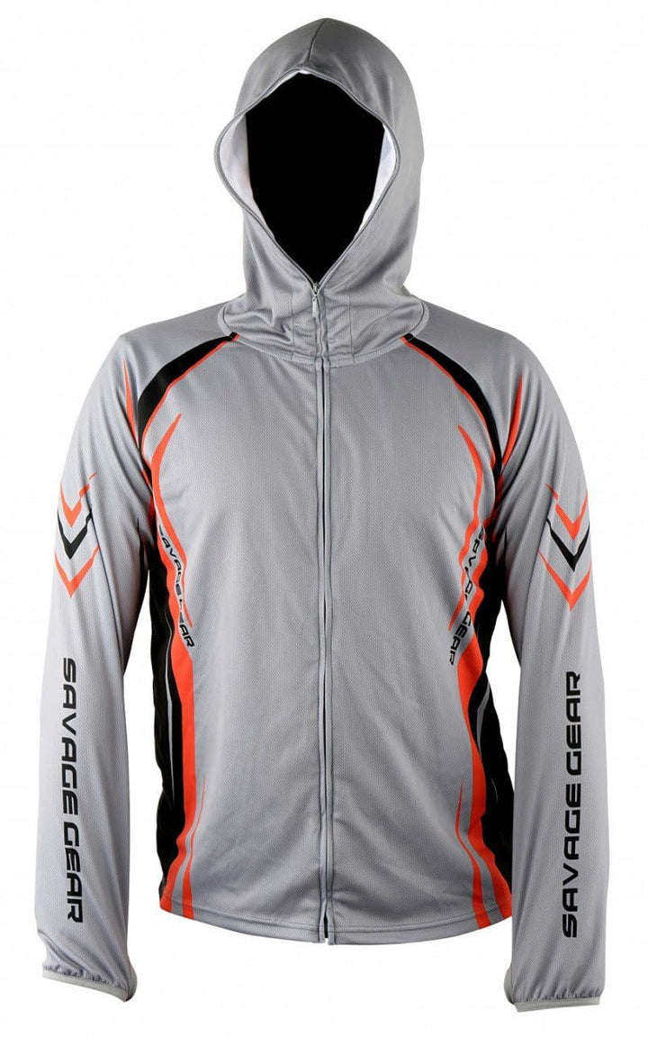Savage Gear Weste SUNPROTECT Zip Hoodie - Gray, M
