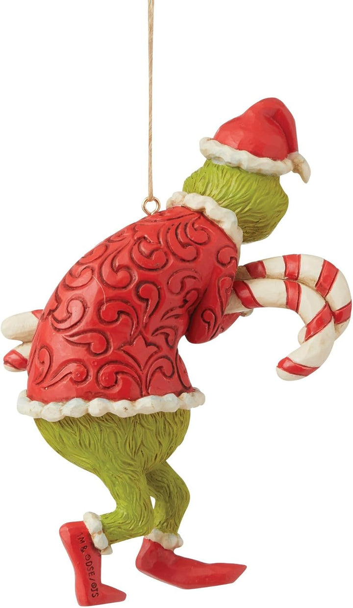 Enesco Jim Shore Dr. Seuss The Grinch Stealing Candy Canes Hängeornament, 12,9 cm, mehrfarbig