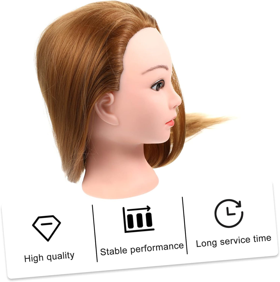 Beavorty Kosmetologie Übungskopf Braiding Mannequin Head Haarstyling Trainingskopf Mit Haare Für Fri