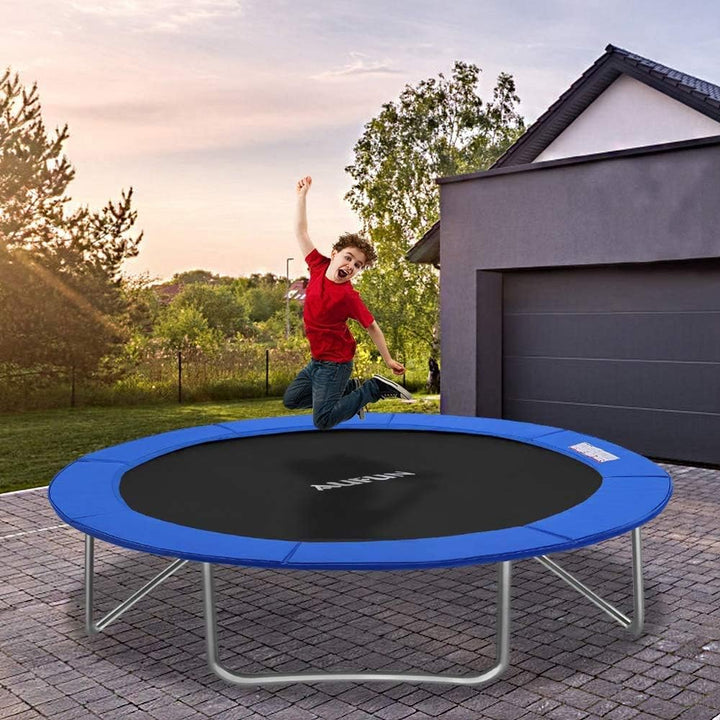 UISEBRT Federabdeckung Trampolin Randabdeckung, UV-resistent Randschutz, Sicherheitsmatte, Blau/Drei