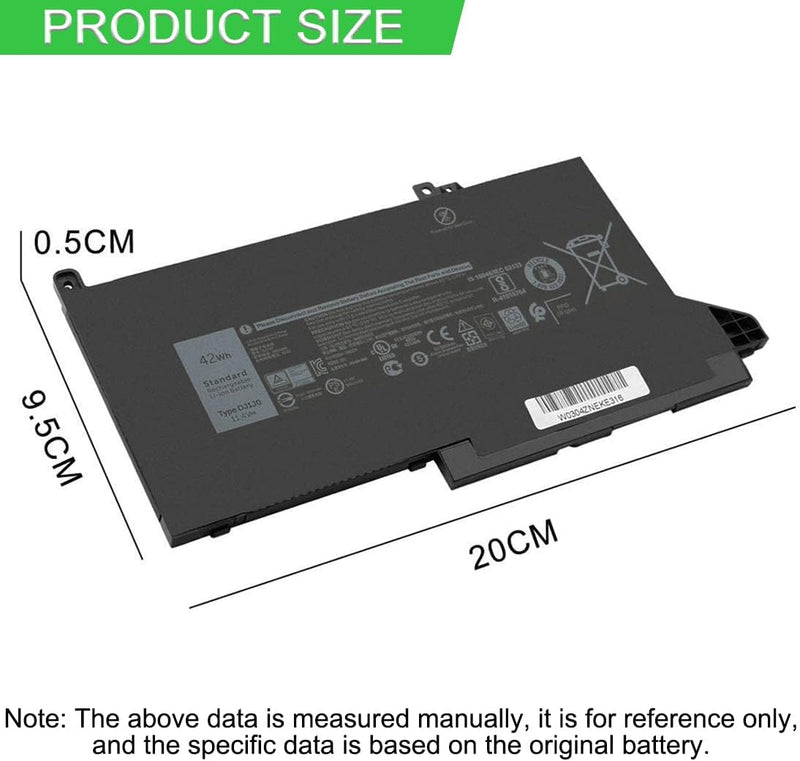 XITAIAN 11.4V 42Wh 3500mAh 0G74G OG74G DJ1J0 Ersatz Laptop Akku für Dell Latitude 7000 E7280 E7380 E