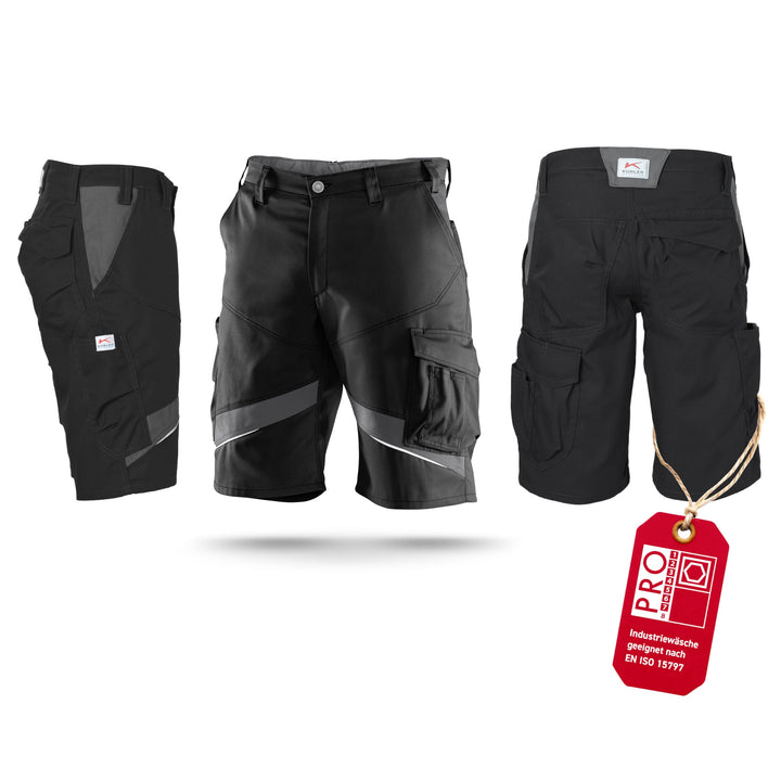 KÜBLER Workwear KÜBLER ACTIVIQ Arbeitsshorts schwarz, Grösse 46, Herren-Arbeitsshorts aus Mischgeweb