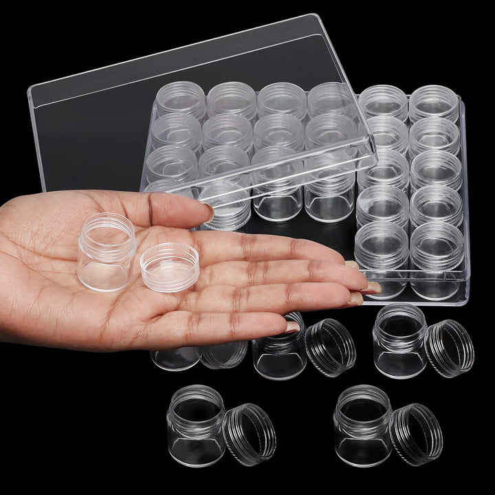Kurtzy Transparente Kleine Dosen mit Deckel Plastik mit je 30 Creme Dosen (3er Pack) Probendöschen K