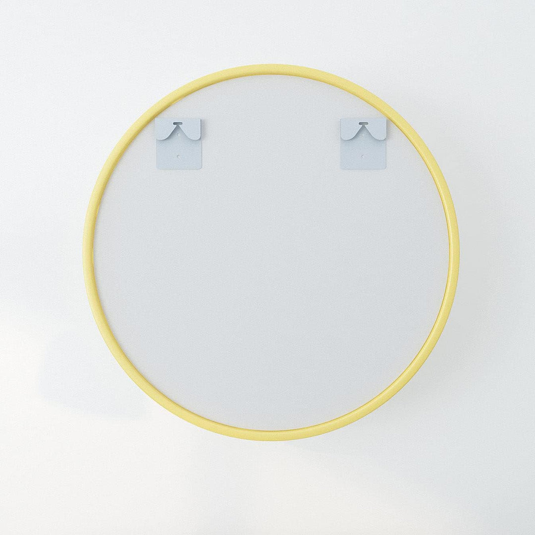 MEESALISA Lisa Runder Badspiegel ohne Beleuchtung ф50cm Wandspiegel mit matt Gold Metallrahmen Spieg