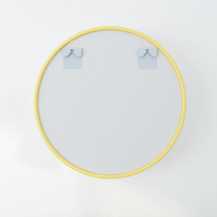 MEESALISA Lisa Runder Badspiegel ohne Beleuchtung ф50cm Wandspiegel mit matt Gold Metallrahmen Spieg