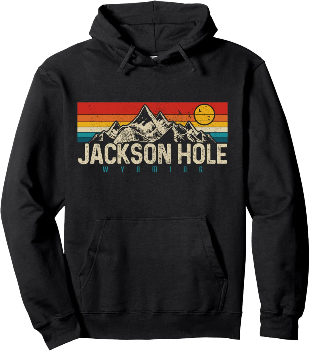Jackson Hole Wyoming Vintage USA Amerika Souvenir Pullover Hoodie