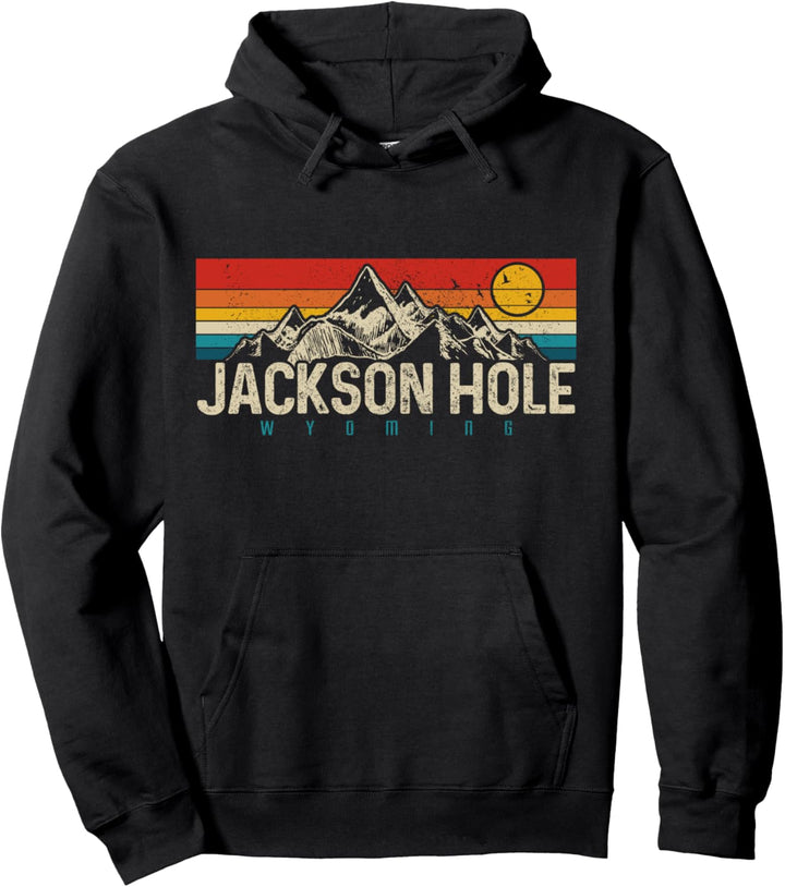 Jackson Hole Wyoming Vintage USA Amerika Souvenir Pullover Hoodie