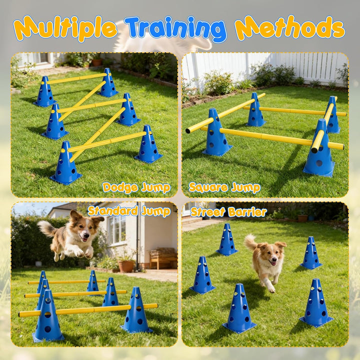 8er Agility Set Hunde, Cavaletti Hund Hobby Horse Hindernisse Hürden Hindernisse Hobby Horsing Hunde