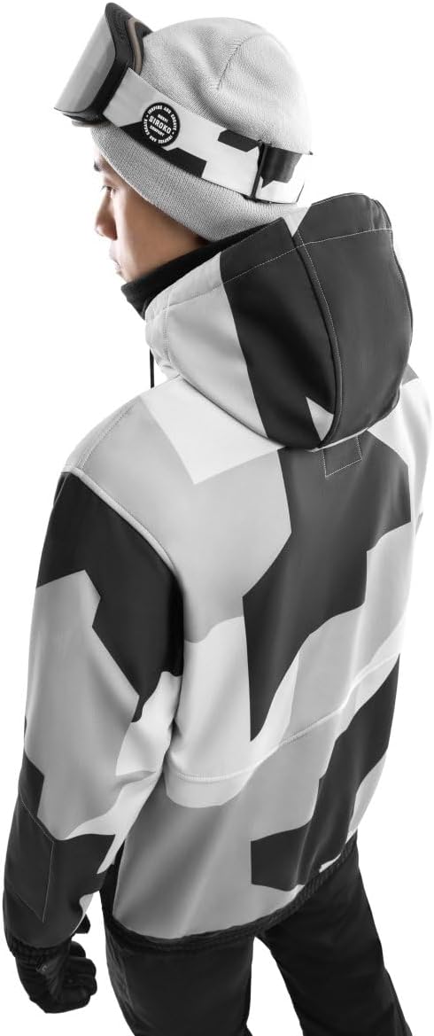 SIROKO W1 Ski- &amp; Snowboardjacke Herren Wasserdicht Wärmeschutz Fronttasche Wintersport XL Grau/Schwa