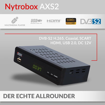 RED OPTICUM NYTROBOX AX S2 Sat Receiver mit Aufnahmefunktion I Digitaler Satelliten-Receiver HD 1080