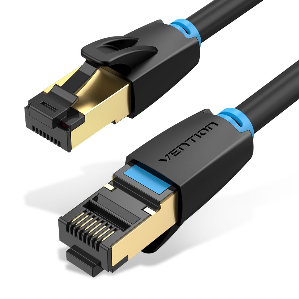 Vention Cat8 SSTP Patch-Ethernet-Kabel, 10 Meter Länge, Schwarz