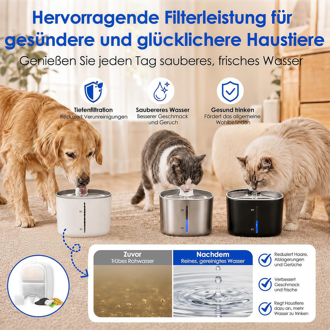 36 Stück Katzenbrunnen Filter, Filter für Katzenbrunnen, Katzen Trinkbrunnen Filter 2L / 3.2L / 4L,1