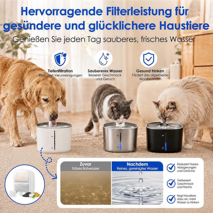 36 Stück Katzenbrunnen Filter, Filter für Katzenbrunnen, Katzen Trinkbrunnen Filter 2L / 3.2L / 4L,1