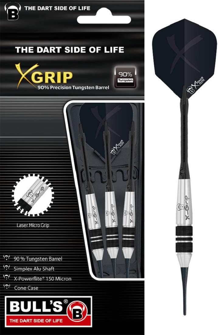 X-Grip Soft Dart. Die neuste Micro Laser Technologie perfektioniert diesen 90 % Tungsten Barrel. 7 V