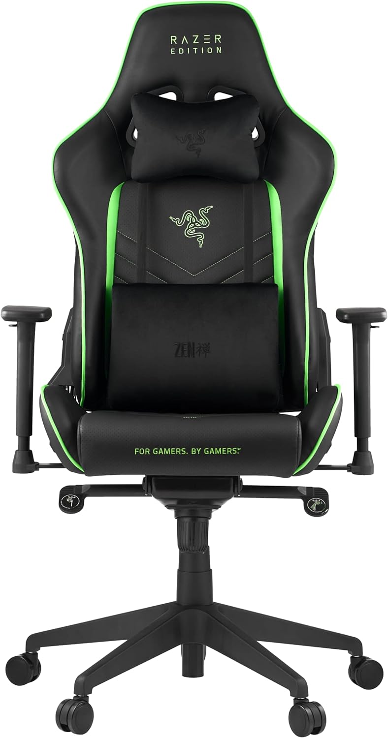 Razer TAROK PRO - Razer Edition Gaming Chair by Zen Gaming Stuhl, Schwarz/Grün, RZ.CD.TK.03.RT, 70 x