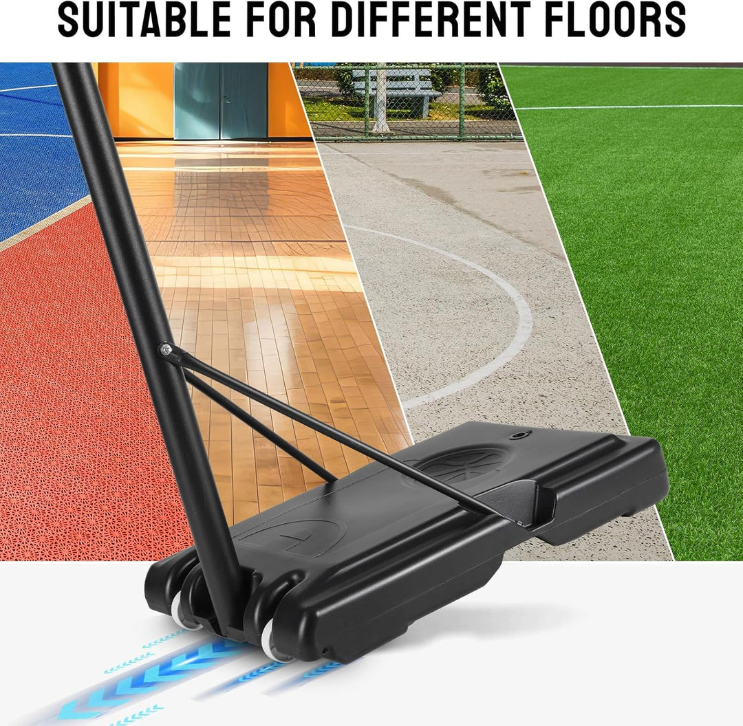 Basketballkorb, Transportable Basketballständer für Kinder, Höhenverstellbar, Tragbarer Basketballan