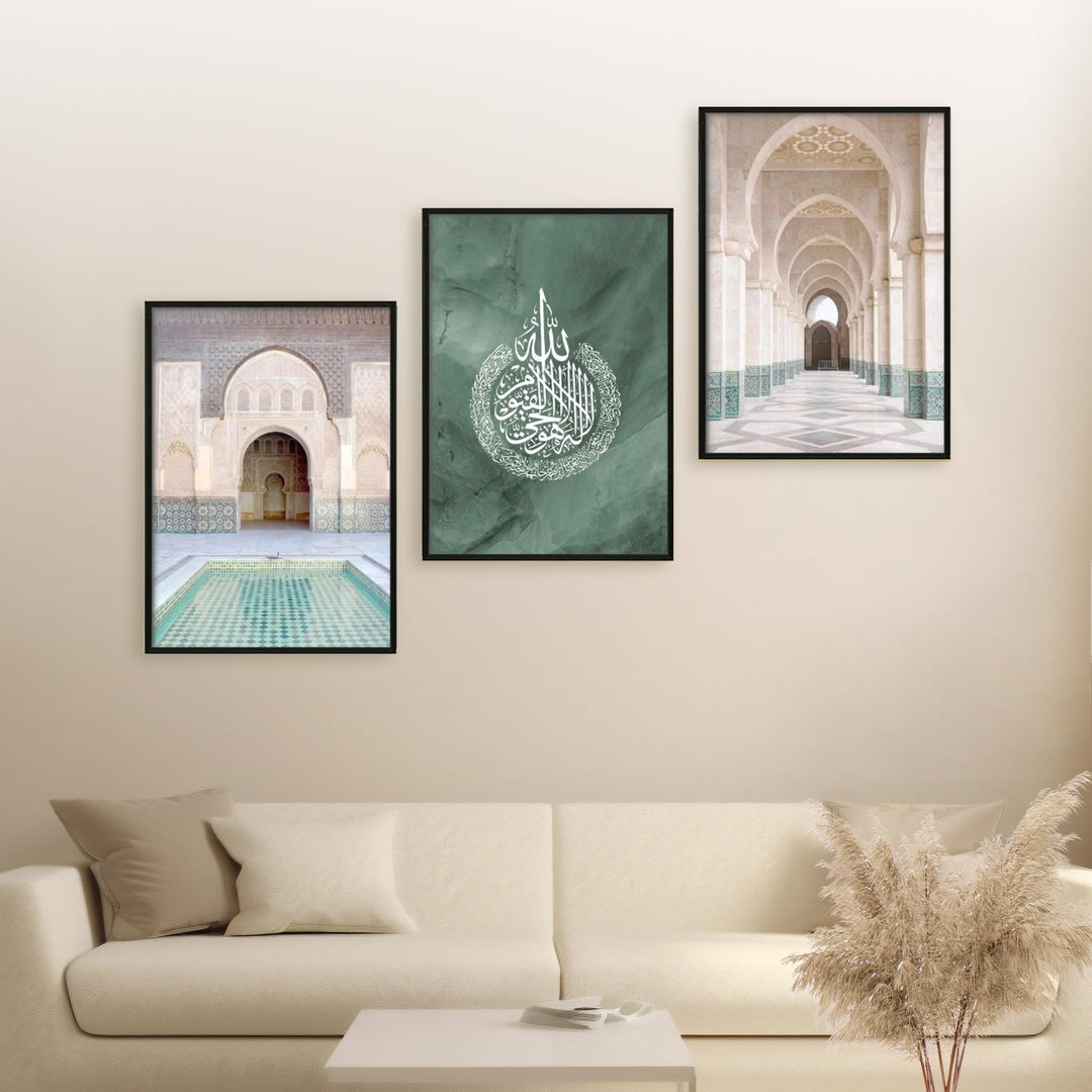 HAVA Artwork Hassan II. Mosque Poster Set, Islamische Poster, Islamische Bilder, Islamische Dekorati