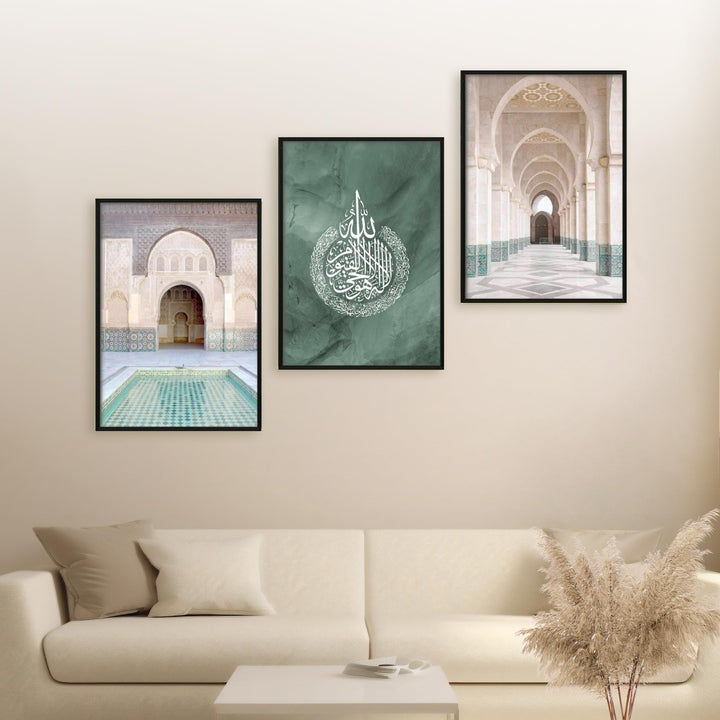 HAVA Artwork Hassan II. Mosque Poster Set, Islamische Poster, Islamische Bilder, Islamische Dekorati