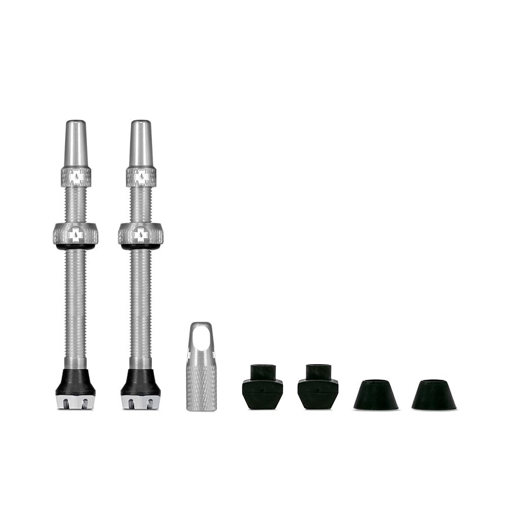 Muc-Off Unisex V2 Presta Tubeless Ventile, Silbern, 60mm Silbern 60mm, Silbern 60mm
