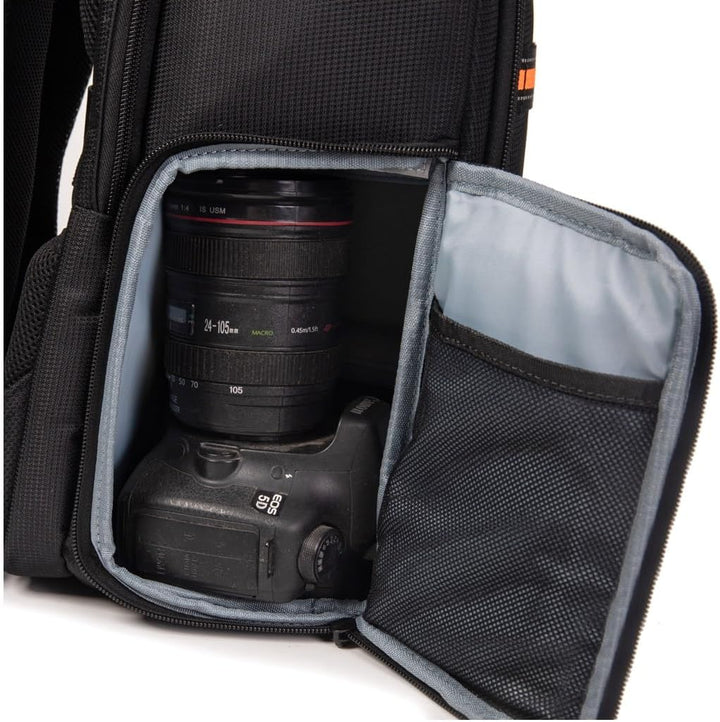 Kamera Rucksack 23L Fotografie Kamera Tasche, kompatibel mit Kamera DSLR, 15.6'' Laptop, Stativ Grau