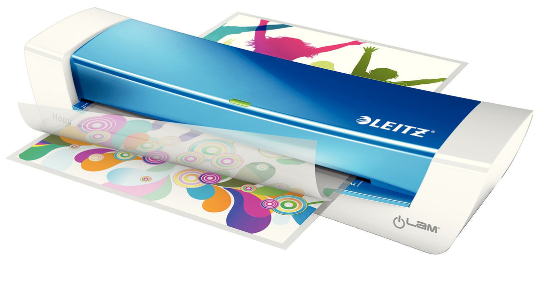 Leitz A4 Laminiergerät, Für 80 bis 125 mic Laminierfolien, inkl. Laminierhüllen Starterkit, Ideal fü