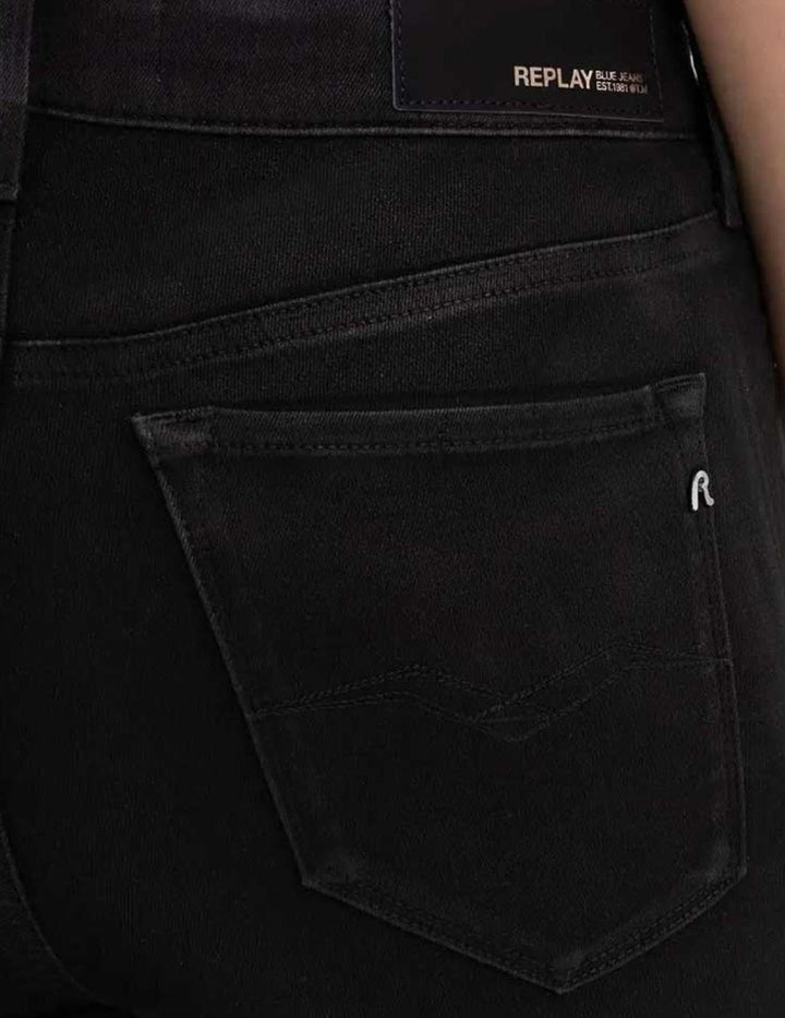 Replay Damen Jeans New Luz Skinny-Fit mit Power Stretch 23W / 30L Black 098, 23W / 30L Black 098