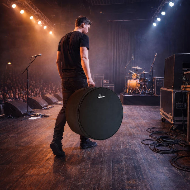 XDrum Bass Drum Tasche, gepolstert, Schwarz, Drum Bag (22"x16"), 22"x16"