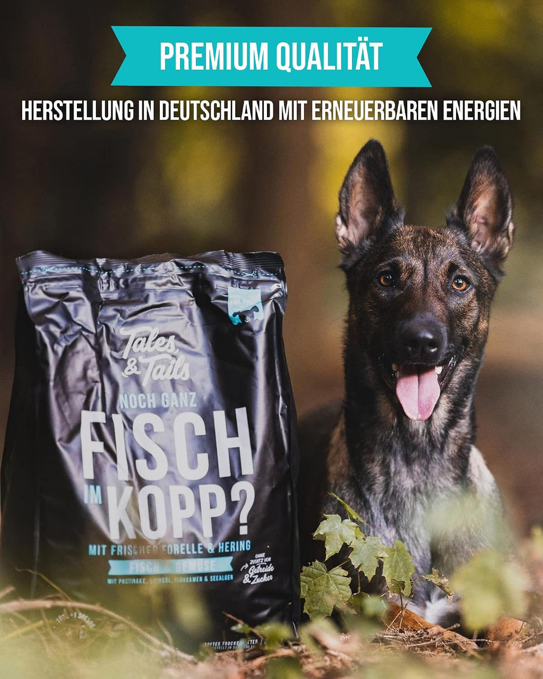 Tales &amp; Tails Fisch Im Kopp Halbfeuchtes Trockenfutter für Hunde | Getreidefrei | Mit 60% Fisch Als