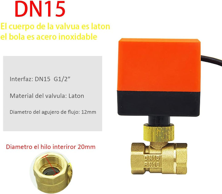 AC220V AC24V DC12V 2-Wege-Motorventil - 2-Wege-Motorkugelventil DN15 DN20 DN25 DN32 DN40 DN50. DC12V